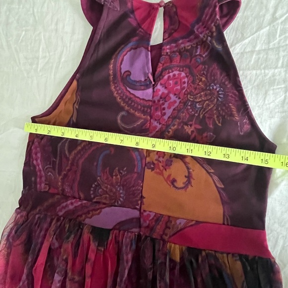 Candalite halter paisley midi or maxi dress PM PETITE Medium - Picture 10 of 11